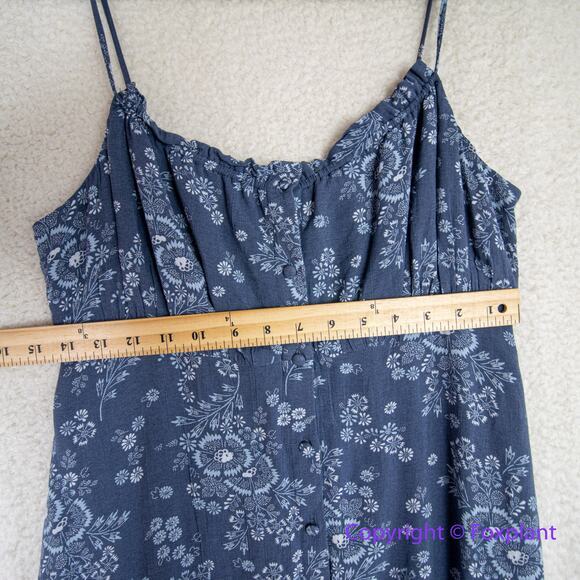 New! Madewell Tie-Back Button-Front Midi Dress in Archival Floral, size 2 - Picture 8 of 16